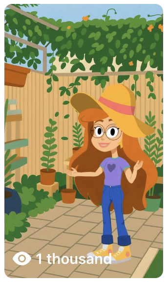 Alutit in a garden, shown as a social media post